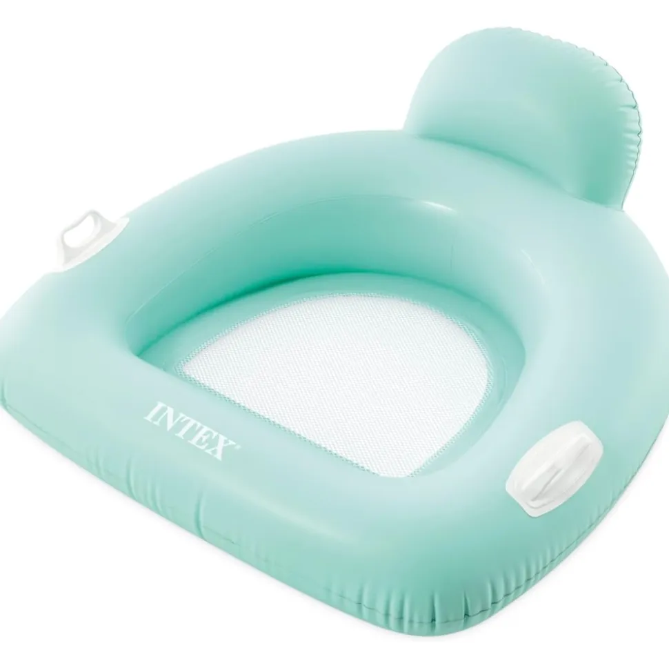 INTEX 56801EU Pillow Float Lounge aufblasbare Schwimmliege Netzsitz Schwimsessel grün