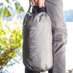 INTEX 64012 - Luftbett - Full Dura-Beam Truaire inkl. USB-Luftpumpe (blau, 137x191x22cm) Luftmatratze Campingbett