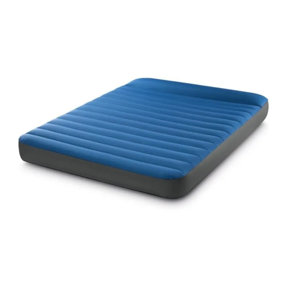 INTEX 64013 - Luftbett - Queen Dura-Beam Truaire inkl. USB-Luftpumpe (blau, 152x203x22) Luftmatratze Campingbett