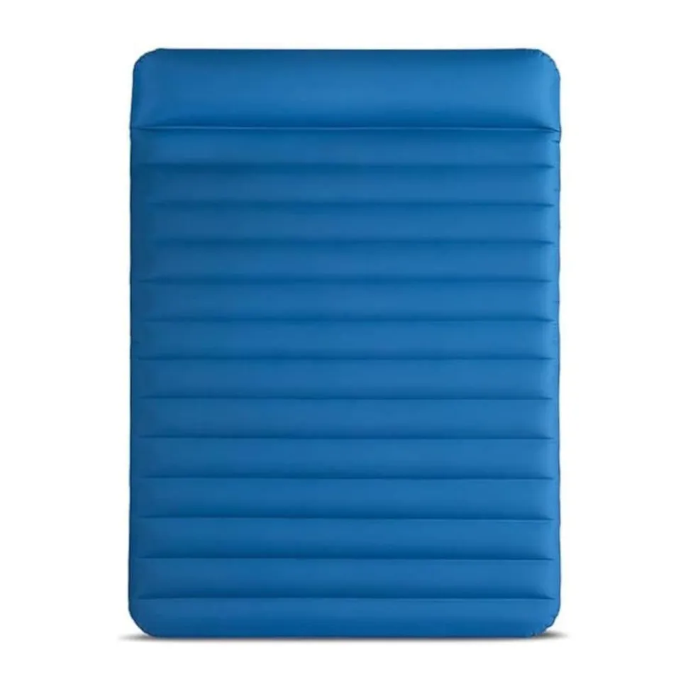 INTEX 64013 - Luftbett - Queen Dura-Beam Truaire inkl. USB-Luftpumpe (blau, 152x203x22) Luftmatratze Campingbett