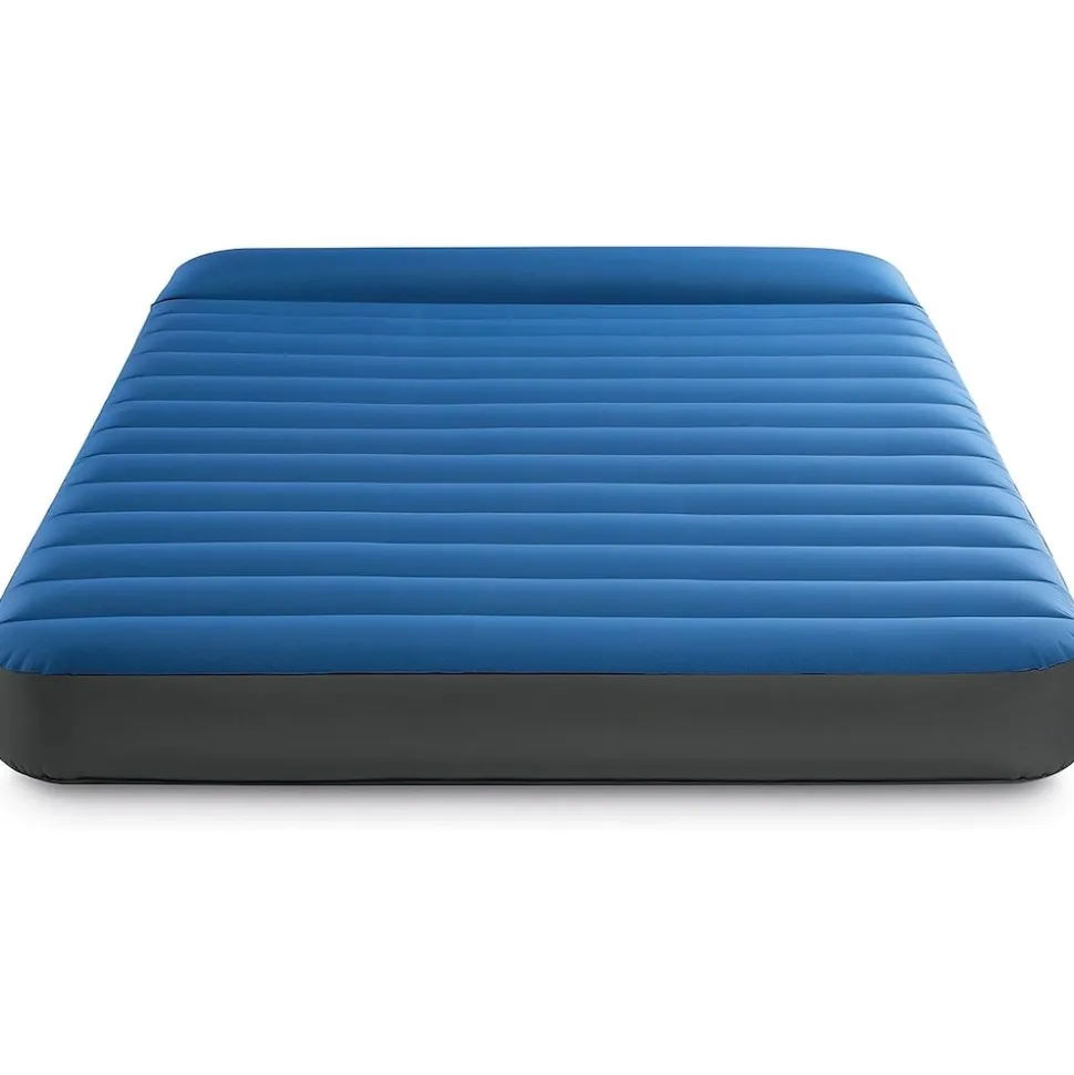 INTEX 64013 - Luftbett - Queen Dura-Beam Truaire inkl. USB-Luftpumpe (blau, 152x203x22) Luftmatratze Campingbett