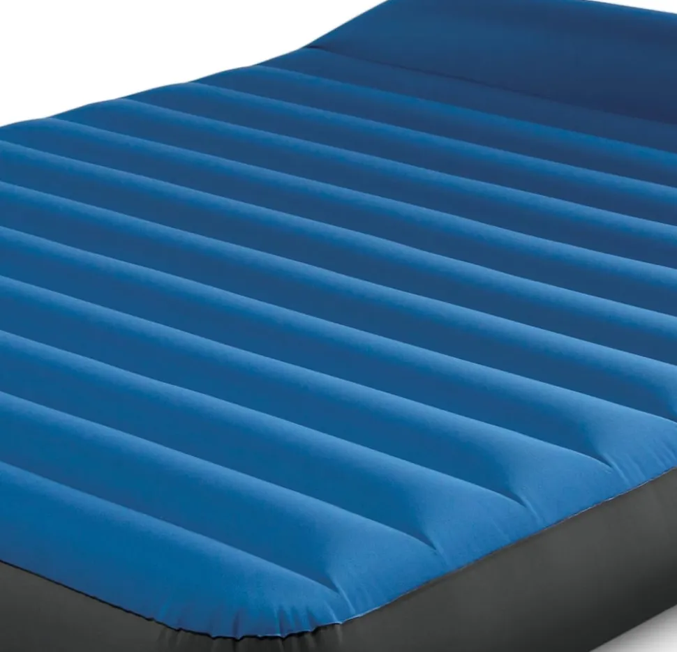 INTEX 64011 - Luftbett - Twin Dura-Beam Truaire inkl. USB-Luftpumpe (blau, 99x191x22cm) Luftmatratze Campingbett