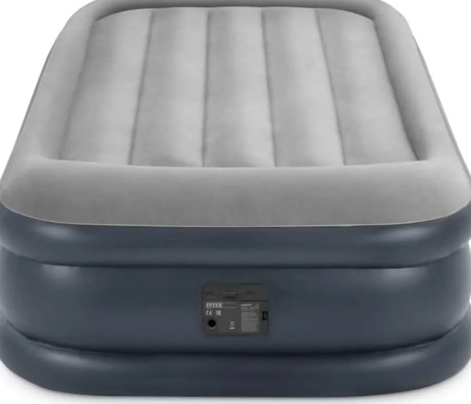 INTEX 64132ND Luftbett DuraBeam Deluxe Pillow Twin 99x191x42cm integrierte Pumpe