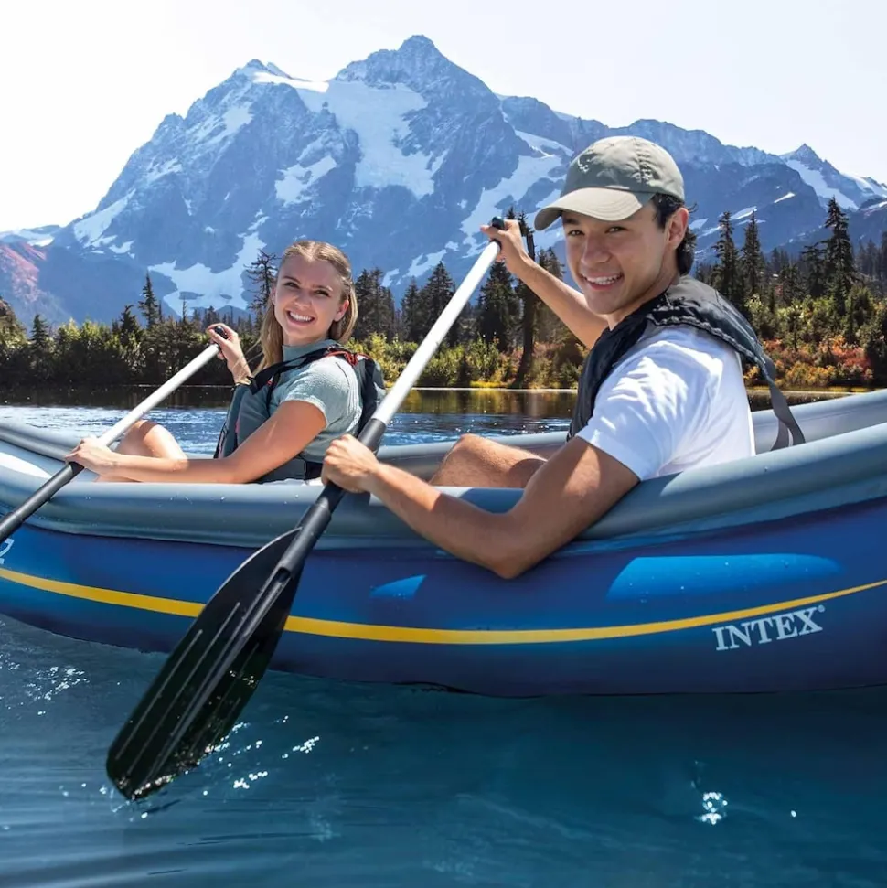 INTEX 68389N Kajak Wyoming C2 2-Personen Schlauchboot 302x89x53cm inkl. Paddel
