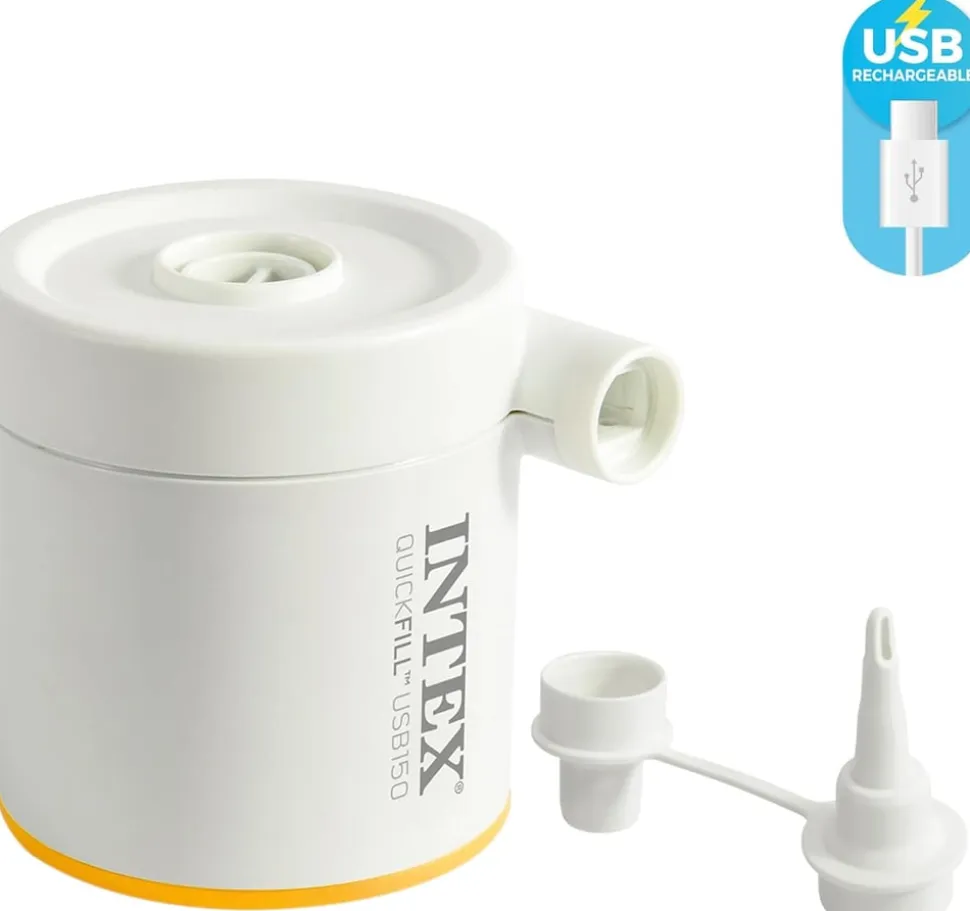 INTEX 64097NP - Luftbett - Dura-Beam Truaire inkl. USB-Luftpumpe (grün, 76x191x17cm) Luftmatratze Campingbett