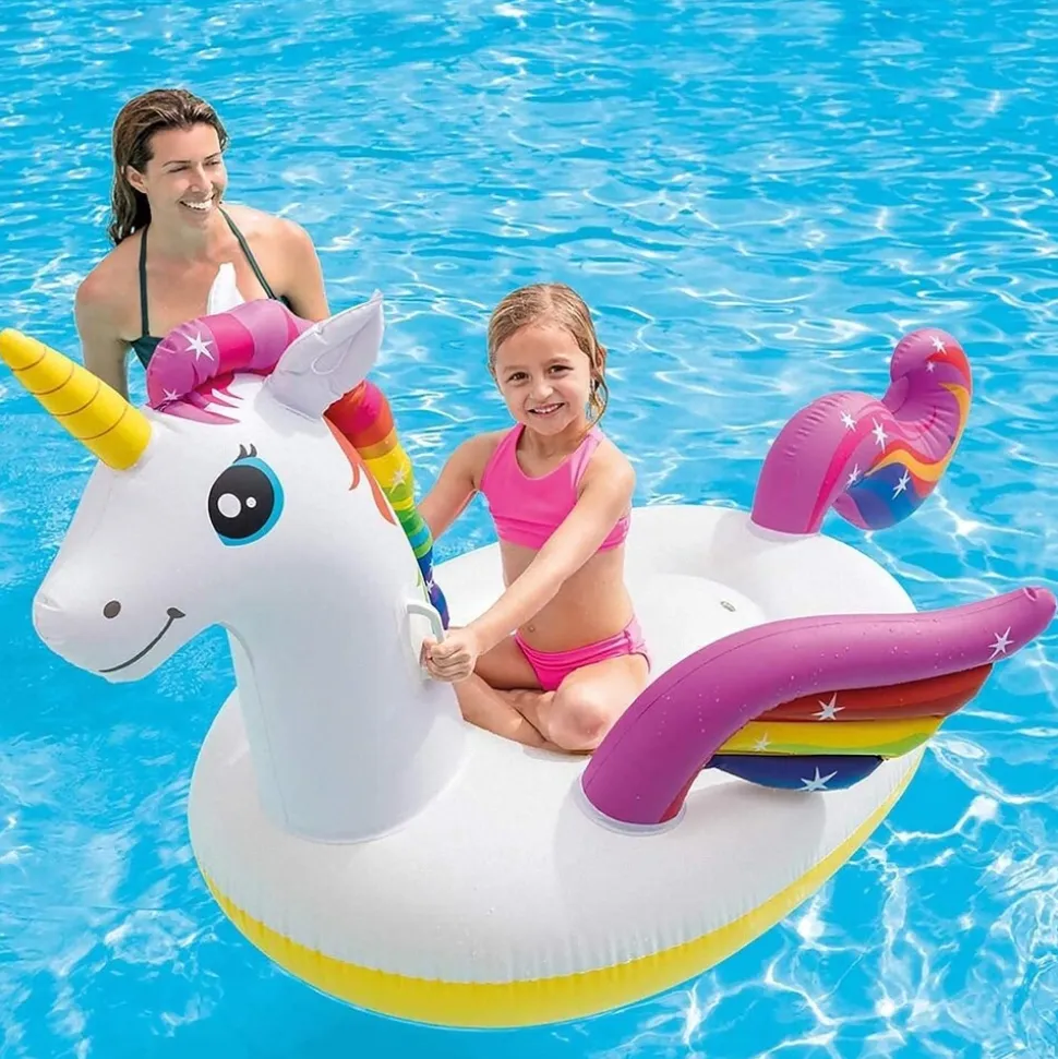 INTEX 57561NP - Schwimmtier - zauberhaftes Einhorn (198x140x102cm) Ride-On Floater