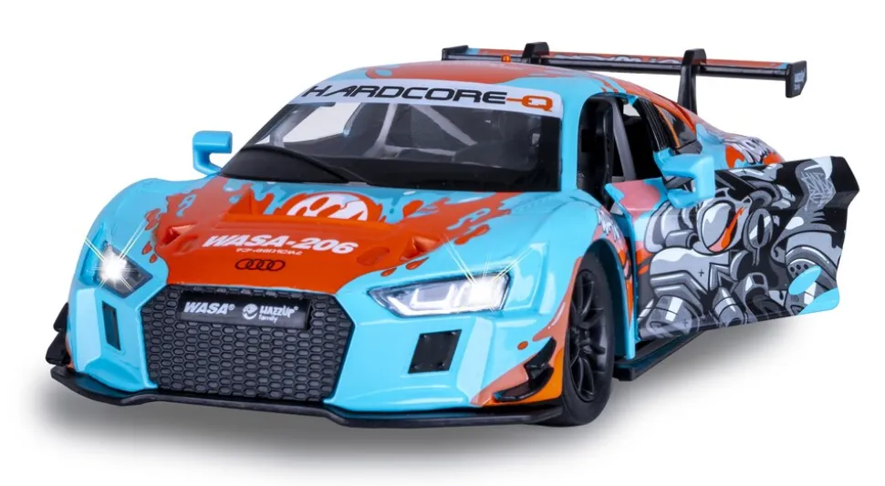 JAMARA Audi R8 LMS Diecast 1:24 blau inkl. Knopfzellen