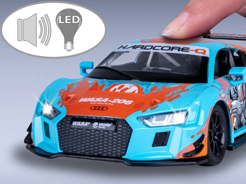 JAMARA Audi R8 LMS Diecast 1:24 blau inkl. Knopfzellen