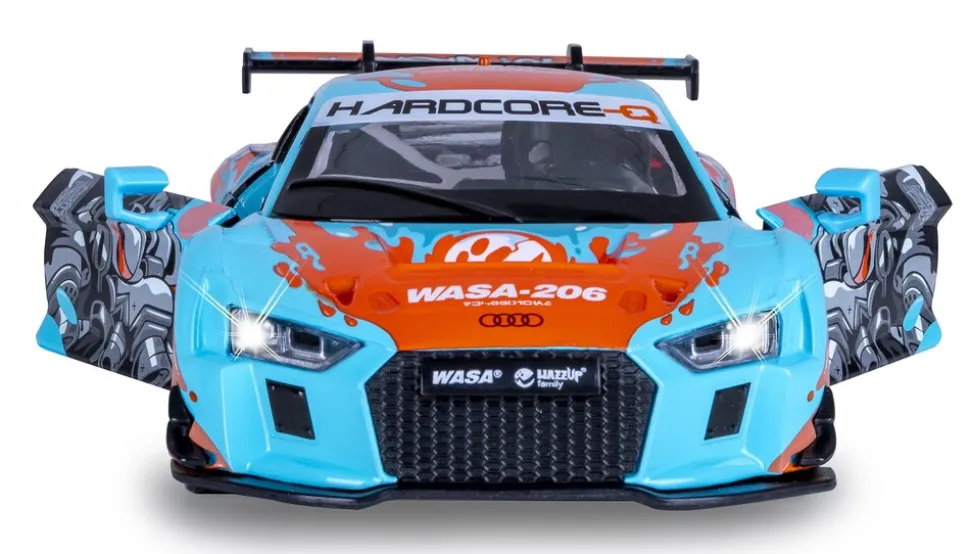 JAMARA Audi R8 LMS Diecast 1:24 blau inkl. Knopfzellen