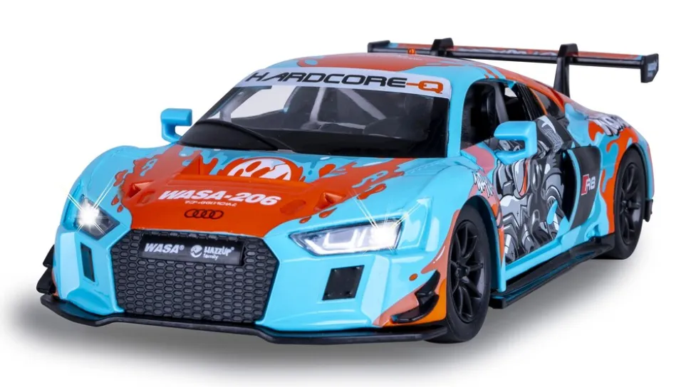 JAMARA Audi R8 LMS Diecast 1:24 blau inkl. Knopfzellen