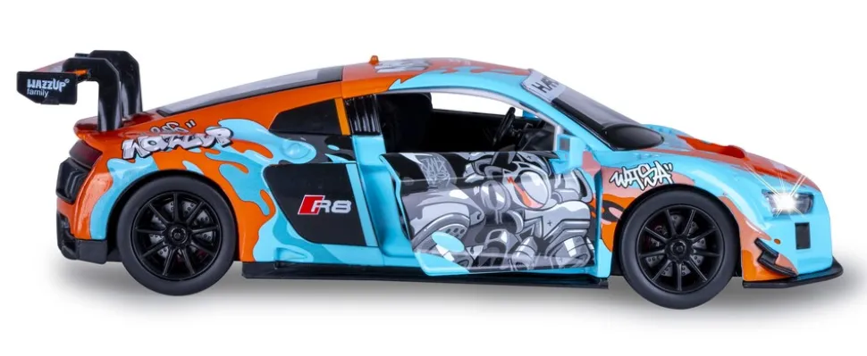 JAMARA Audi R8 LMS Diecast 1:24 blau inkl. Knopfzellen