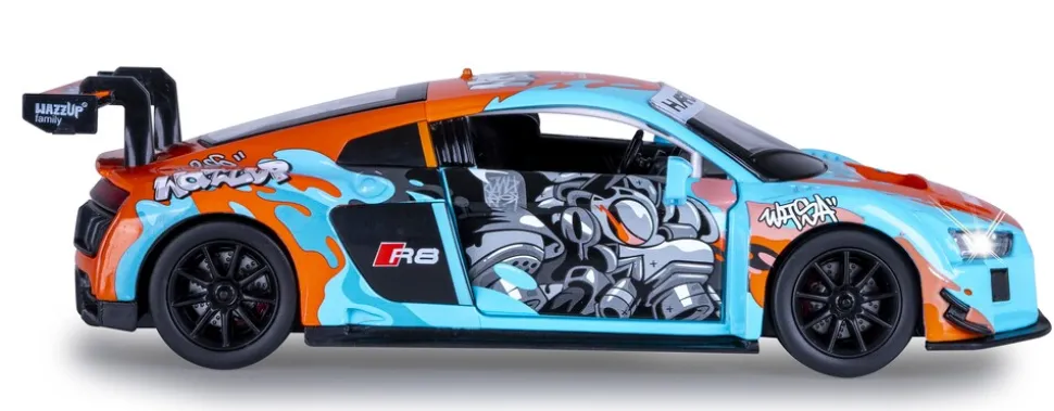 JAMARA Audi R8 LMS Diecast 1:24 blau inkl. Knopfzellen