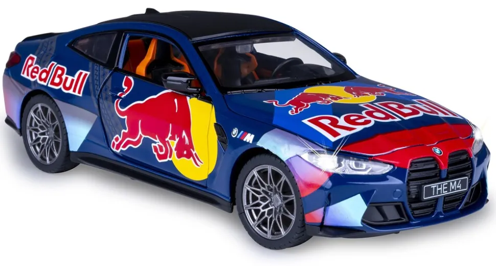 JAMARA BMW M4 Diecast 1:24 blau inkl. Knopfzellen