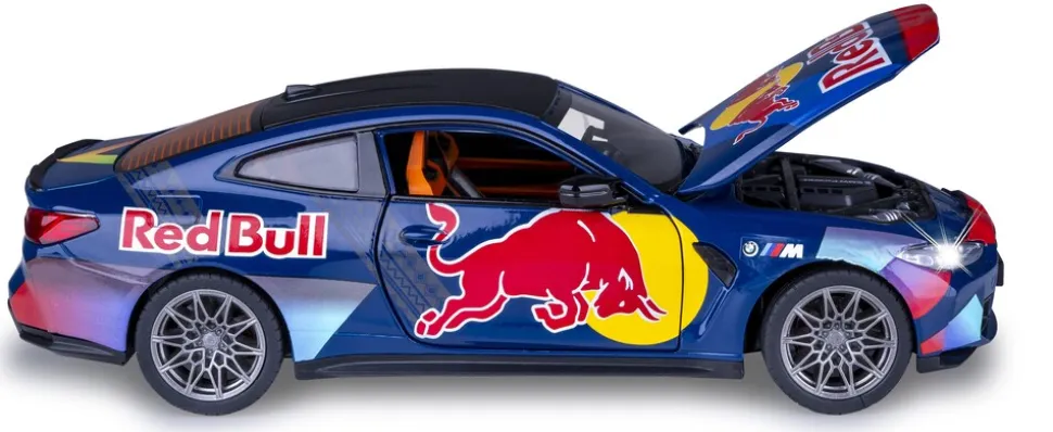 JAMARA BMW M4 Diecast 1:24 blau inkl. Knopfzellen