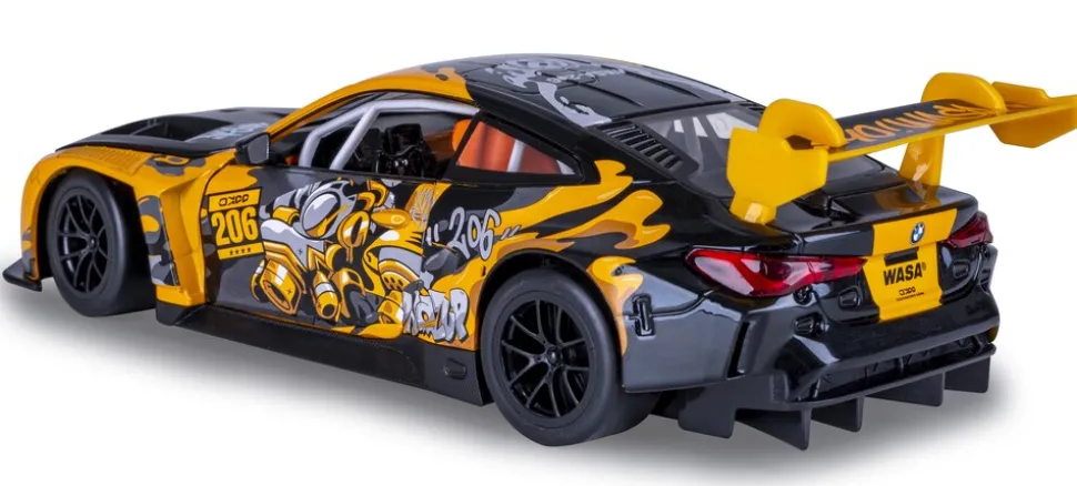 JAMARA BMW M4 GT3 Diecast 1:24 gelb inkl. Knopfzellen