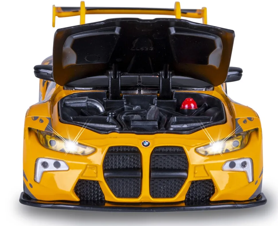 JAMARA BMW M4 GT3 Diecast 1:24 gelb inkl. Knopfzellen