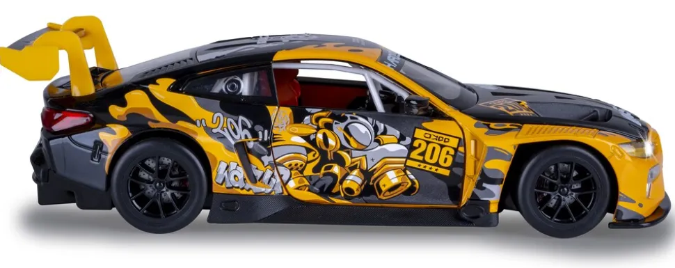 JAMARA BMW M4 GT3 Diecast 1:24 gelb inkl. Knopfzellen