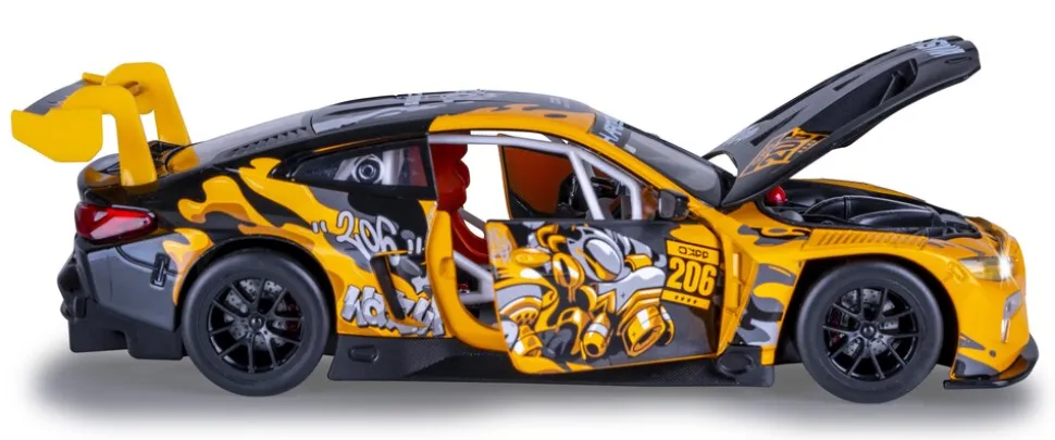 JAMARA BMW M4 GT3 Diecast 1:24 gelb inkl. Knopfzellen