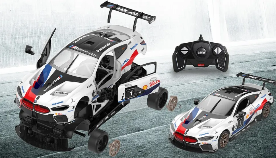 JAMARA BMW M8 GTE 1:18 weiß 2,4GHz Bausatz