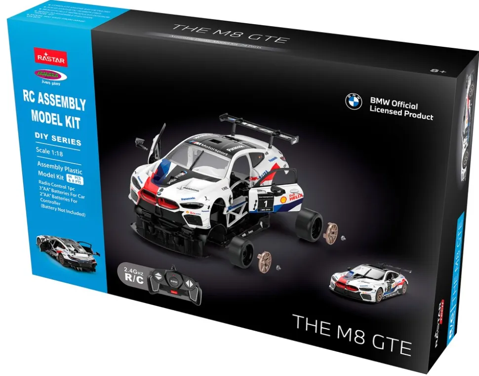 JAMARA BMW M8 GTE 1:18 weiß 2,4GHz Bausatz