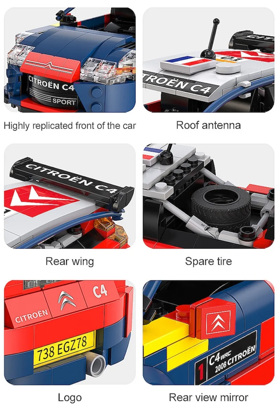 JAMARA CaDA 2008 Citroën C4 WRC 1:20 2,4GHz Bricks
