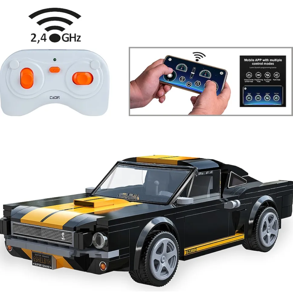 JAMARA CaDA Shelby GT350 H 1:20 schwarz 2,4GHz Bricks
