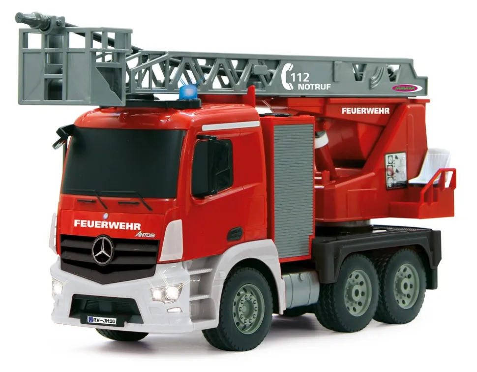 JAMARA Feuerwehr Drehleiter Mercedes-Benz Antos 1:20 2,4GHz mit Spritzfunktion