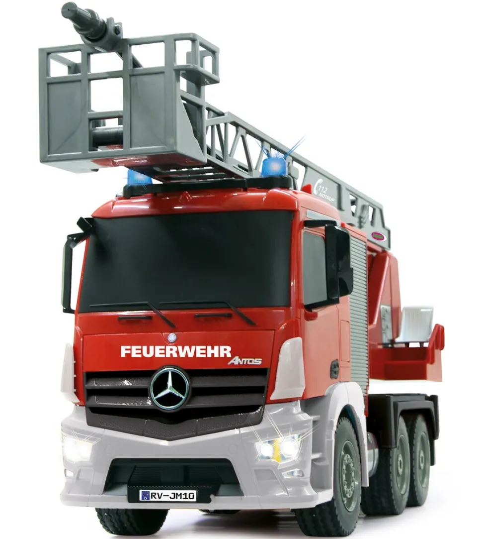 JAMARA Feuerwehr Drehleiter Mercedes-Benz Antos 1:20 2,4GHz mit Spritzfunktion
