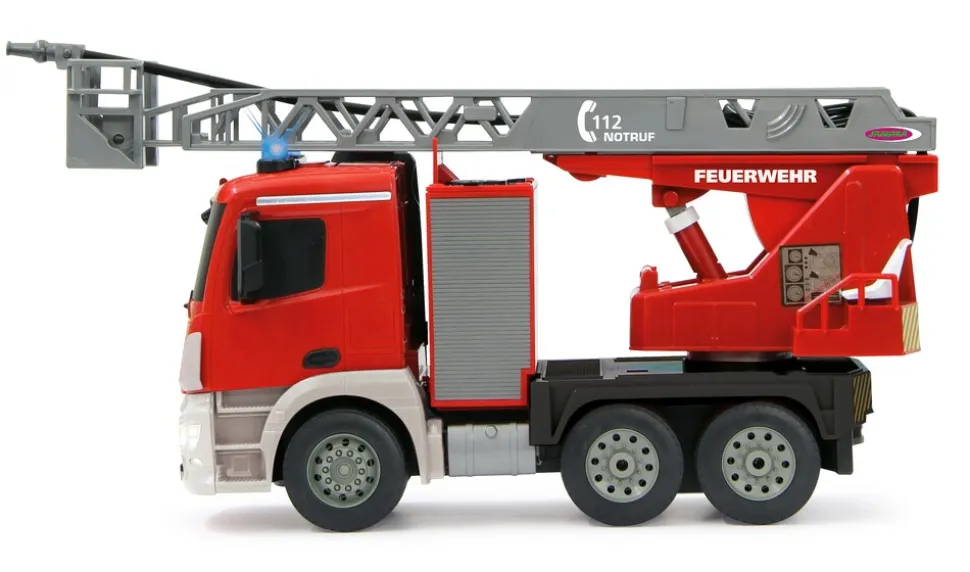 JAMARA Feuerwehr Drehleiter Mercedes-Benz Antos 1:20 2,4GHz mit Spritzfunktion