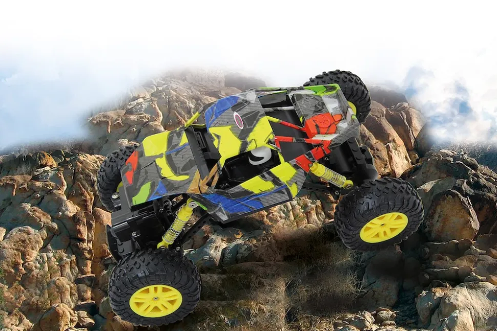 JAMARA Hillriser Crawler 4WD 1:18 gelb 2,4GHz
