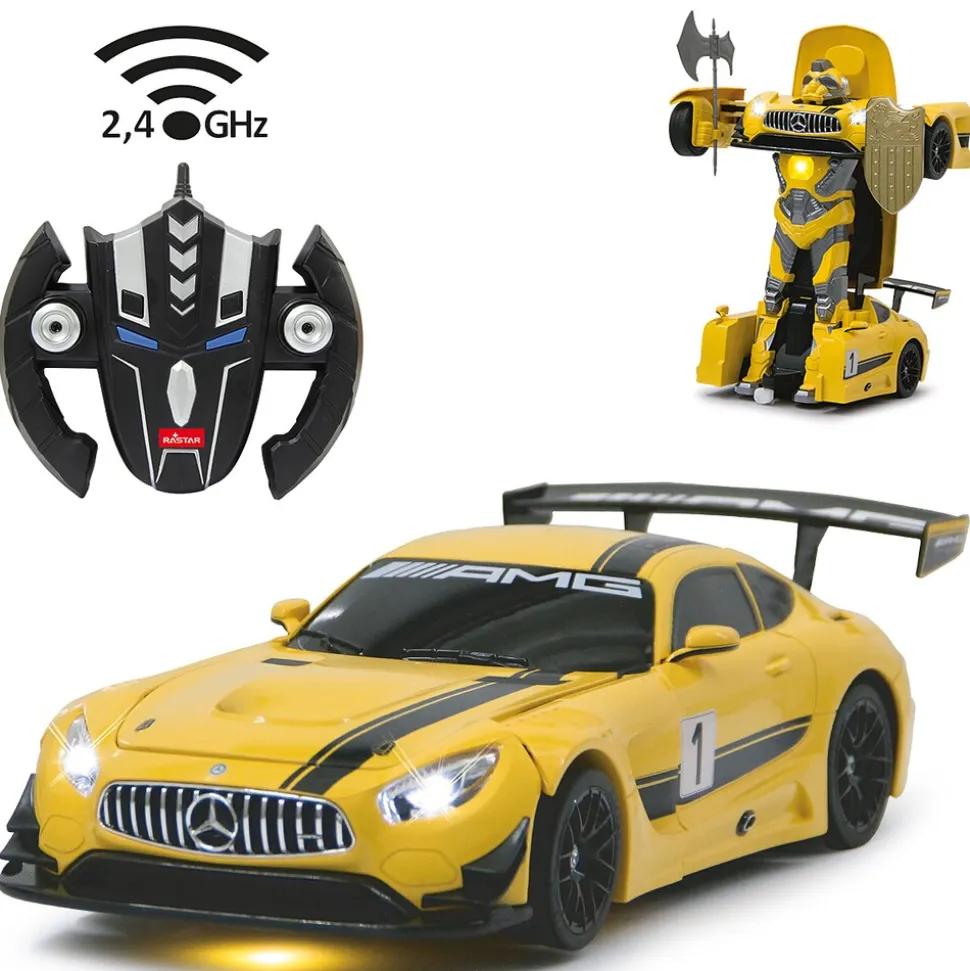 JAMARA Mercedes-AMG GT3 1:14 gelb 2,4GHz transformable