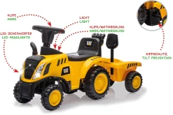 JAMARA Rutscher Caterpillar Traktor mit Anhänger gelb 2in1