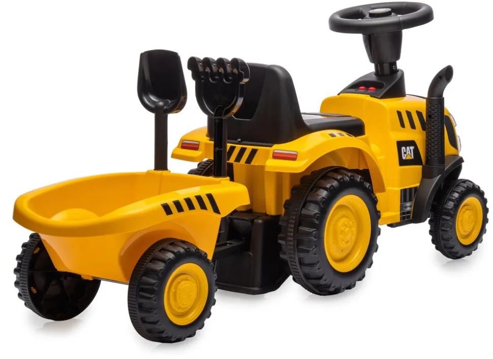 JAMARA Rutscher Caterpillar Traktor mit Anhänger gelb 2in1