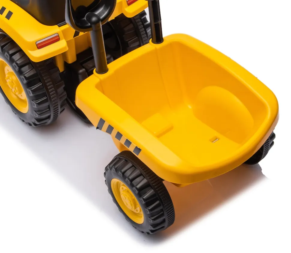 JAMARA Rutscher Caterpillar Traktor mit Anhänger gelb 2in1