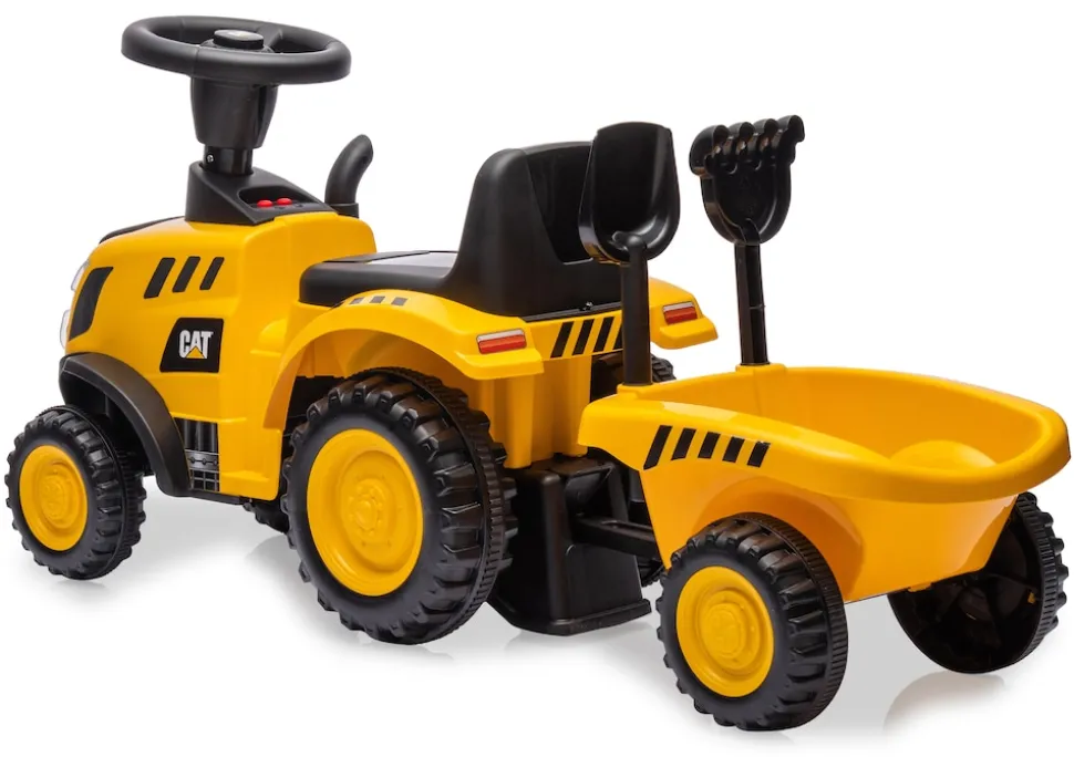 JAMARA Rutscher Caterpillar Traktor mit Anhänger gelb 2in1