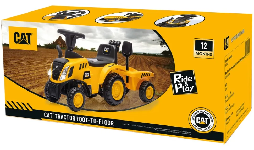 JAMARA Rutscher Caterpillar Traktor mit Anhänger gelb 2in1