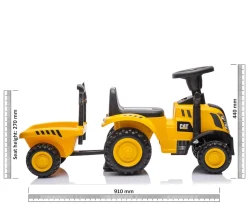 JAMARA Rutscher Caterpillar Traktor mit Anhänger gelb 2in1