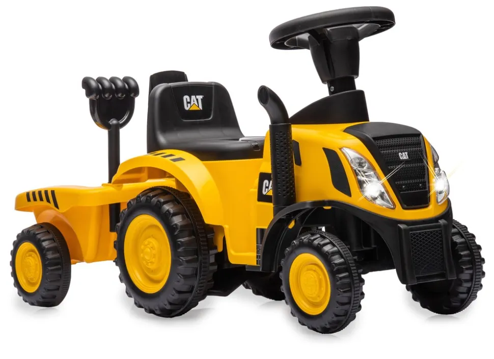 JAMARA Rutscher Caterpillar Traktor mit Anhänger gelb 2in1