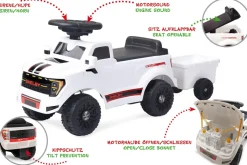 JAMARA Rutscher Shelby Ford F-150 Raptor mit Anhänger weiß