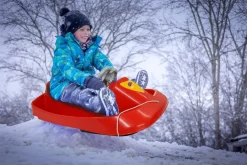 Jamara Snow Play Bob Ralley 100 cm rot mit Lenkrad und Bremse