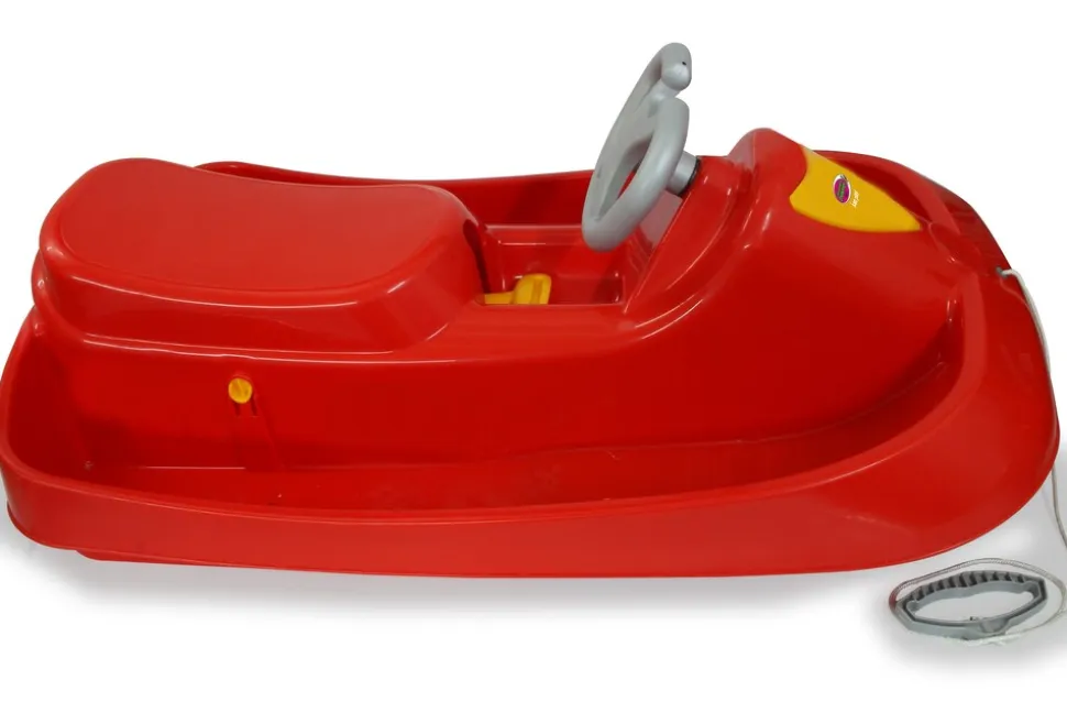Jamara Snow Play Bob Ralley 100 cm rot mit Lenkrad und Bremse