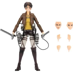 Jazwares KAZ0006 - Total Anime - Attack on Titan - Eren Jaeger Actionfigur mit austauschbaren Körperteilen, ca. 17 cm
