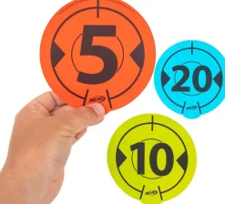 Jazwares - Nerf Zielscheiben - Wall-to-Wall Targets (5er Pack) Wandziele Pistole Pfeile Ziel Schießen