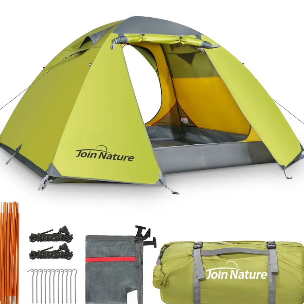 JOIN NATURE Kuppelzelt Campingzelt, Doppellagiges, Ultraleicht, für 4 Personen