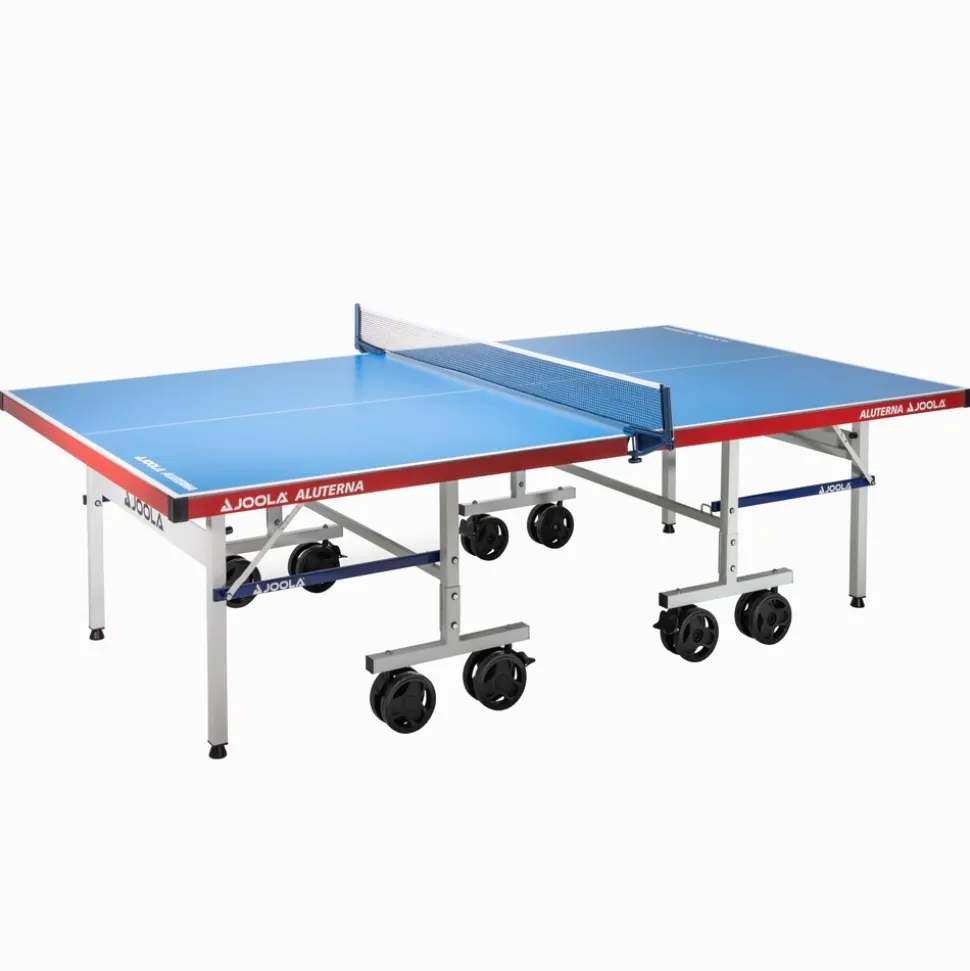 JOOLA Outdoor Tischtennisplatte Aluterna - Profi Tischtennistisch 6 MM Aluminium - Oberfläche Wetterfest - Klappbares Untergestell