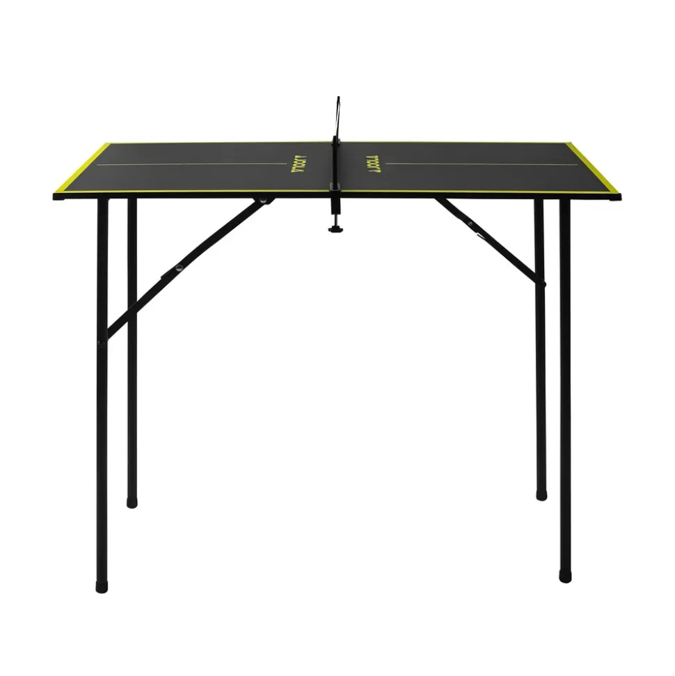 JOOLA Tischtennisplatte MINI inkl. Tischtennisnetz, klappbar, klein, 90 cm x 45 cm x 76 cm, dark-grey