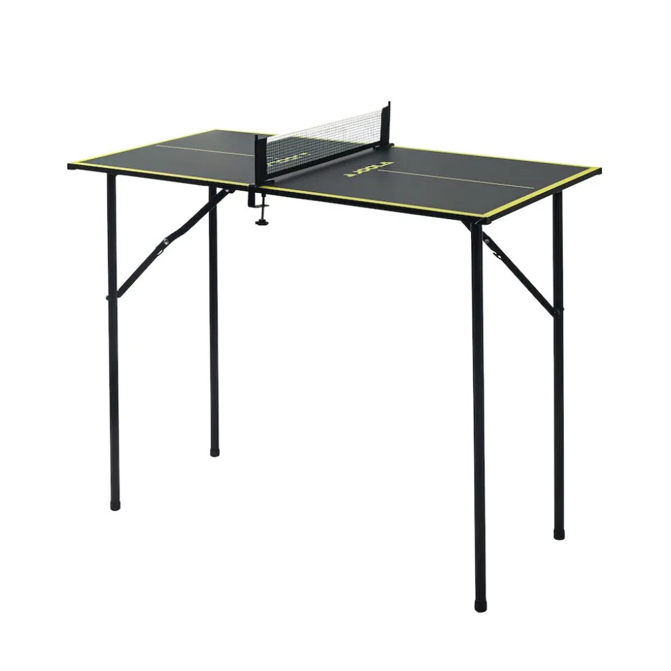 JOOLA Tischtennisplatte MINI inkl. Tischtennisnetz, klappbar, klein, 90 cm x 45 cm x 76 cm, dark-grey