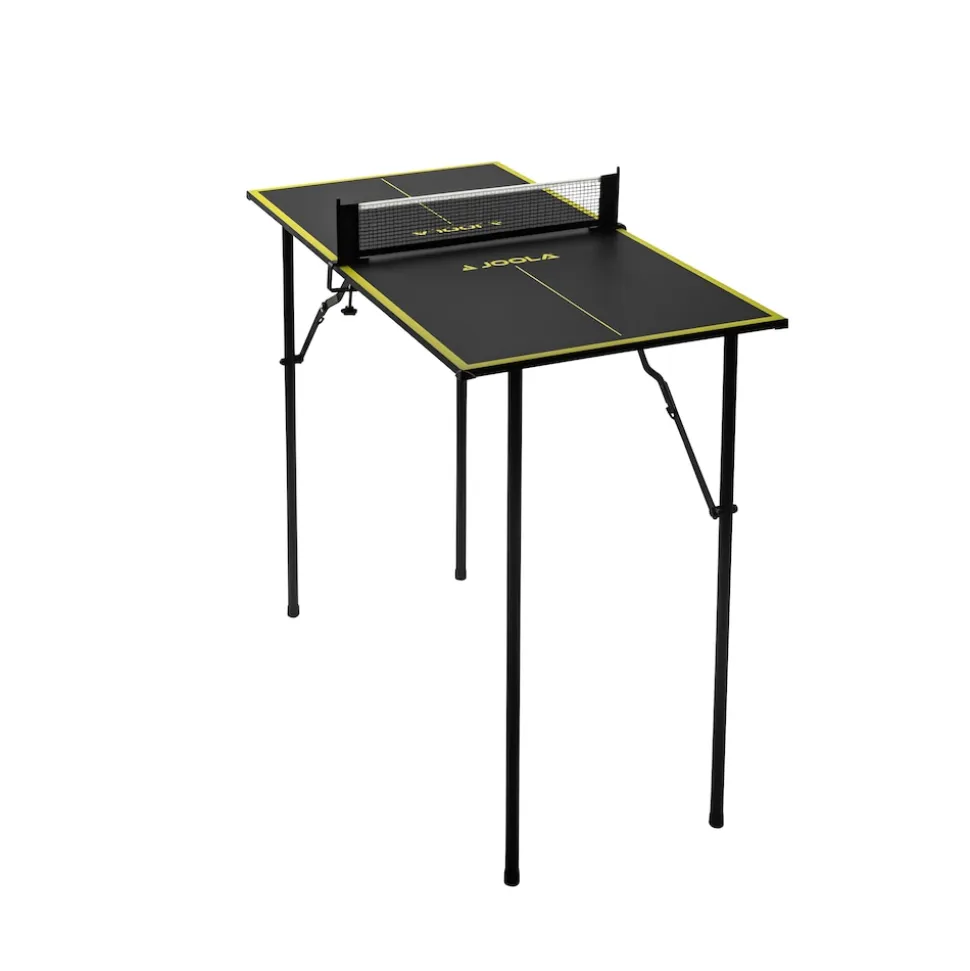 JOOLA Tischtennisplatte MINI inkl. Tischtennisnetz, klappbar, klein, 90 cm x 45 cm x 76 cm, dark-grey