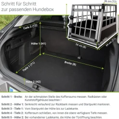 Juskys Alu Hundetransportbox M - 69×54×50 cm verschließbar & pflegeleicht - Hundebox für Hunde