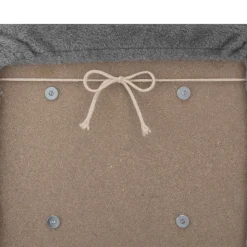 Juskys Haustiertreppe Timmy 36 cm, 3 Stufen Plüsch Grau waschbar– Hundetreppe für Bett, Sofa, Auto